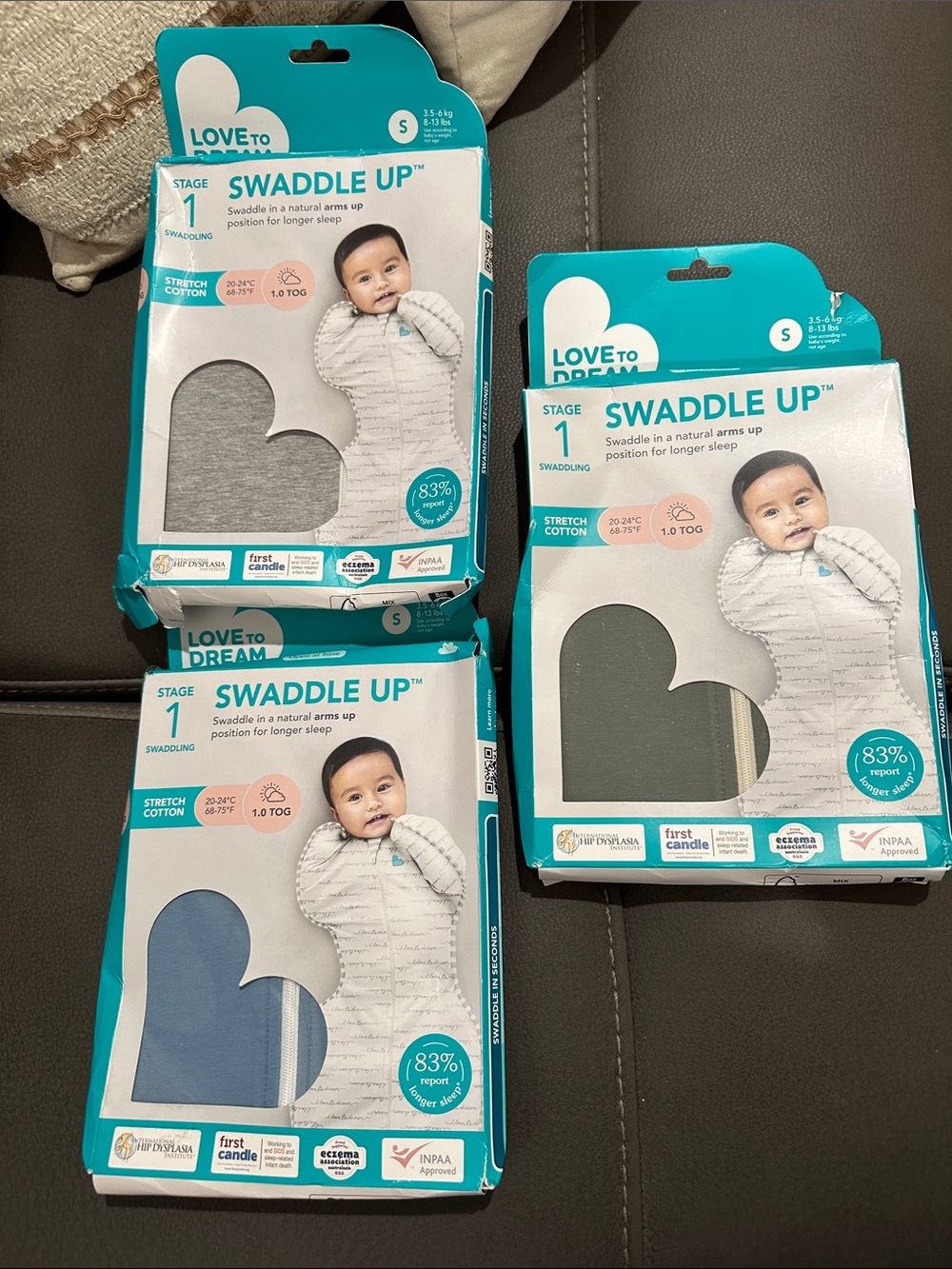 Love To Dream Swaddle Up Original Stage 1 Swaddling Small Sealed 1.0 TOG